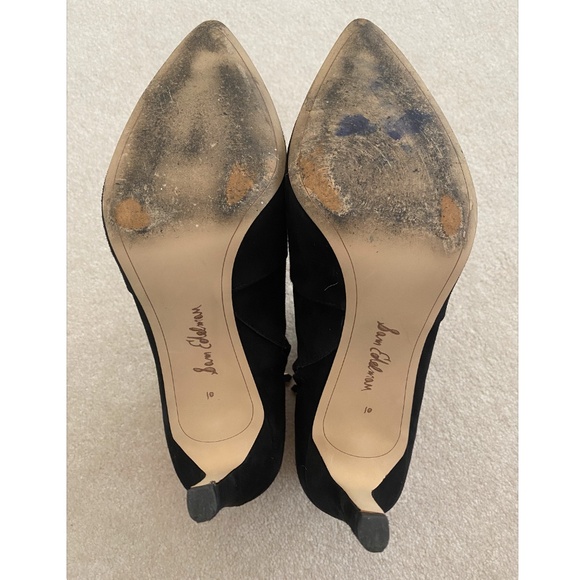 SAM EDELMAN SUEDE POINTED TOE ANKLE BOOTIES - Picture 11 of 14